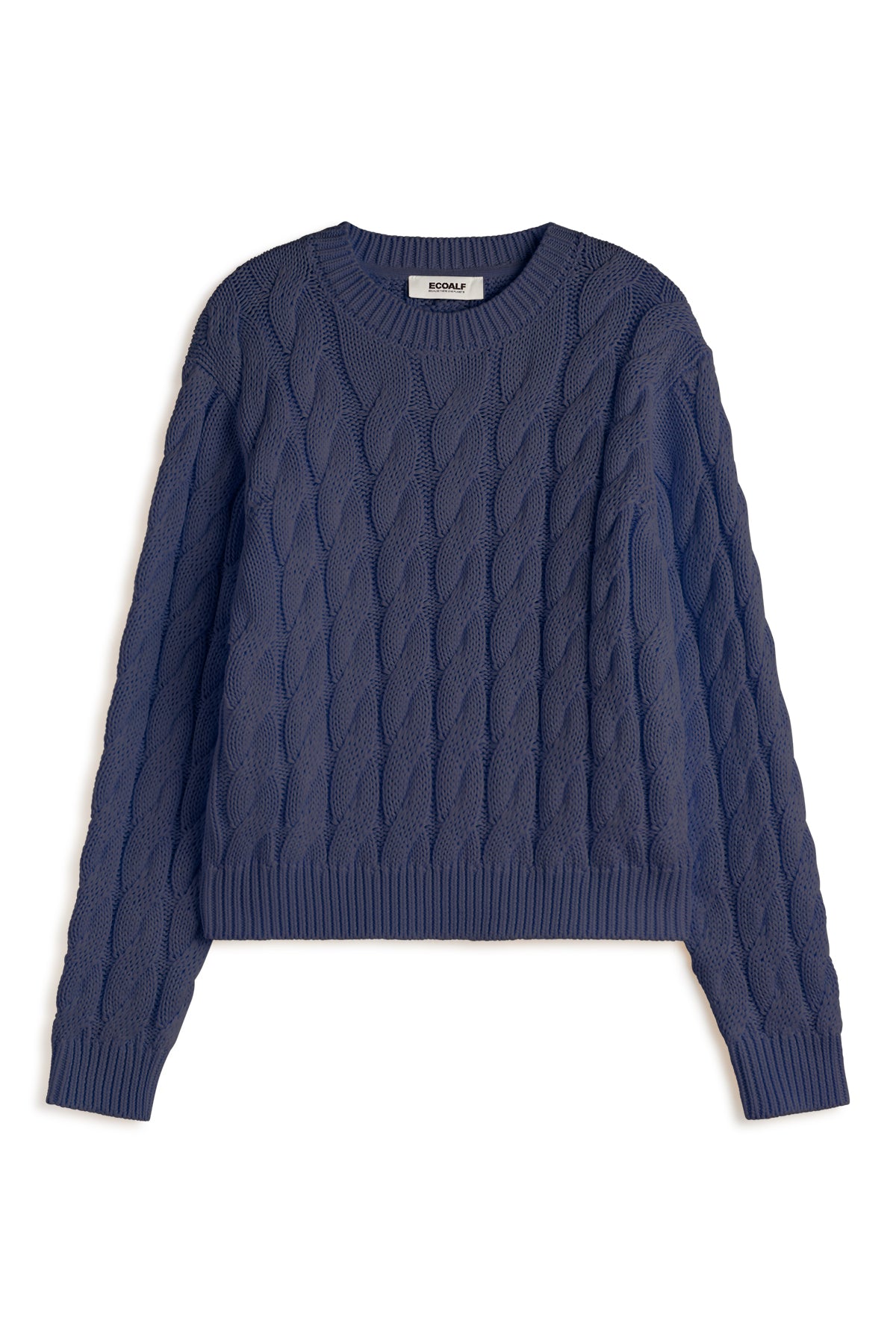 NAVY BLUE TIL KNITTED SWEATER