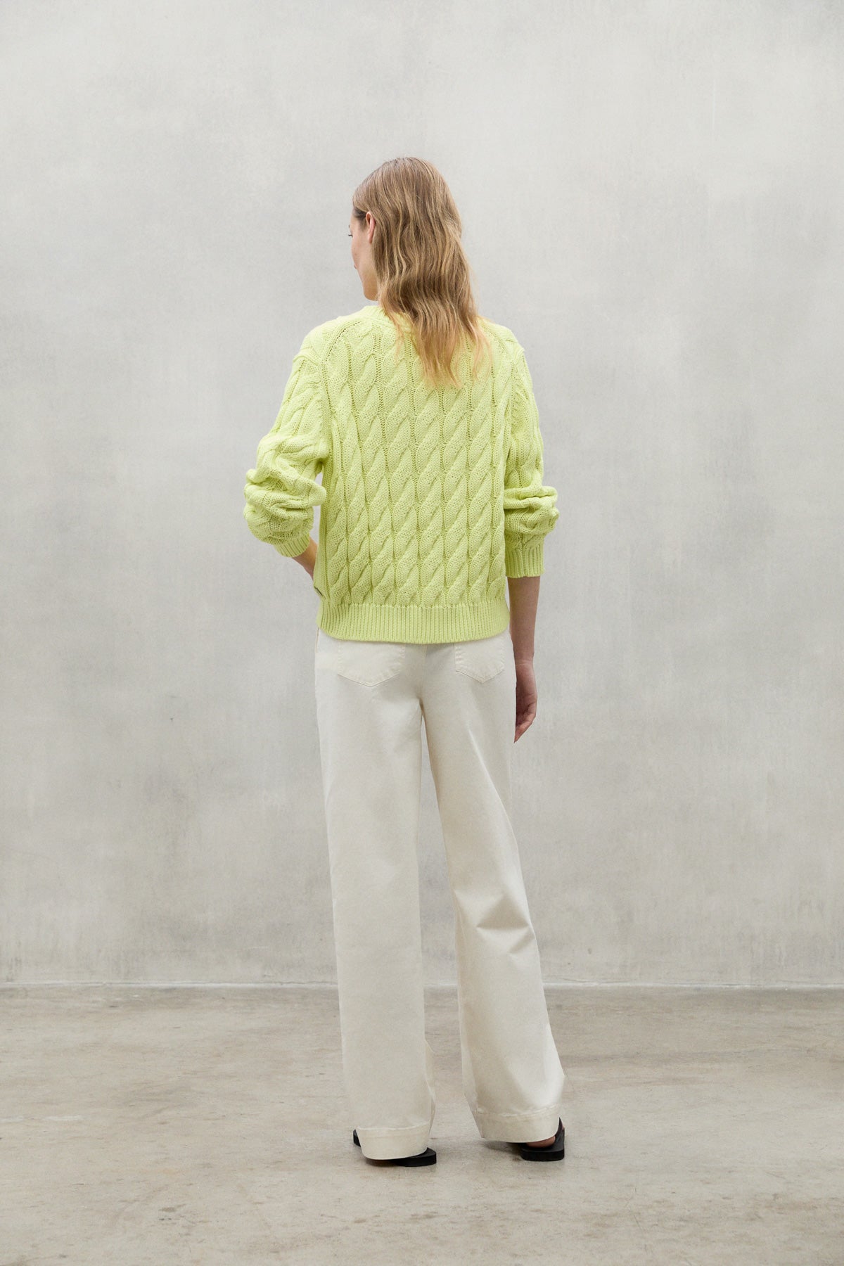 LIME GREEN TIL KNITTED SWEATER