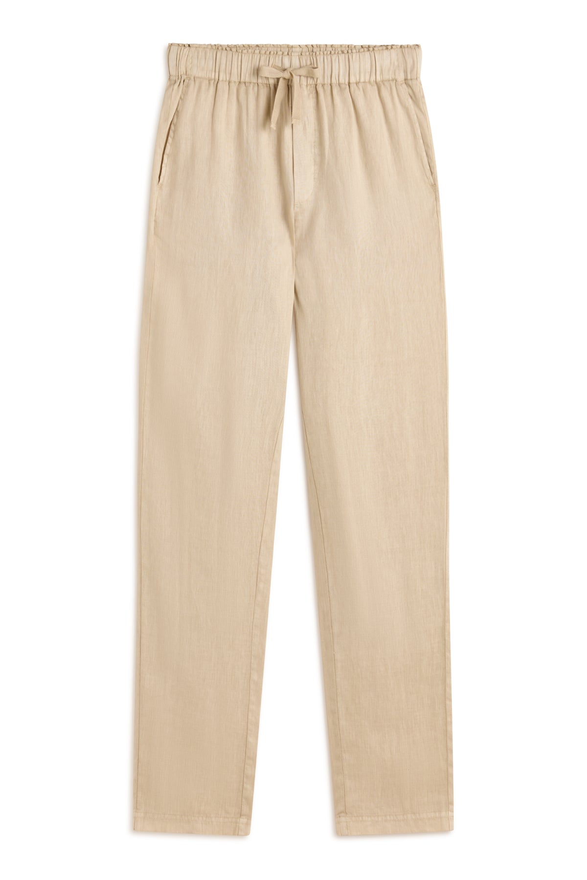 BEIGE INDO LINEN TROUSERS