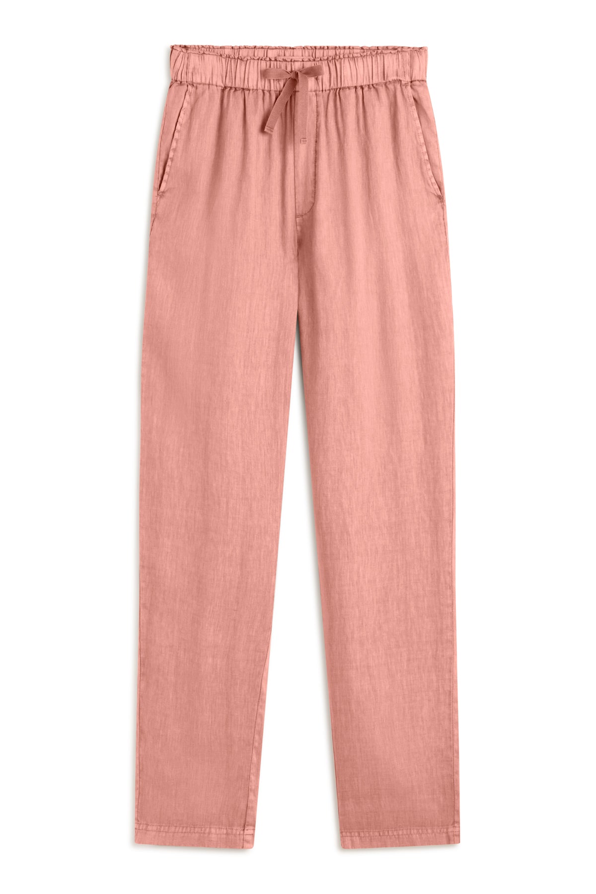 PANTALONI DI LINO INDO ROSA