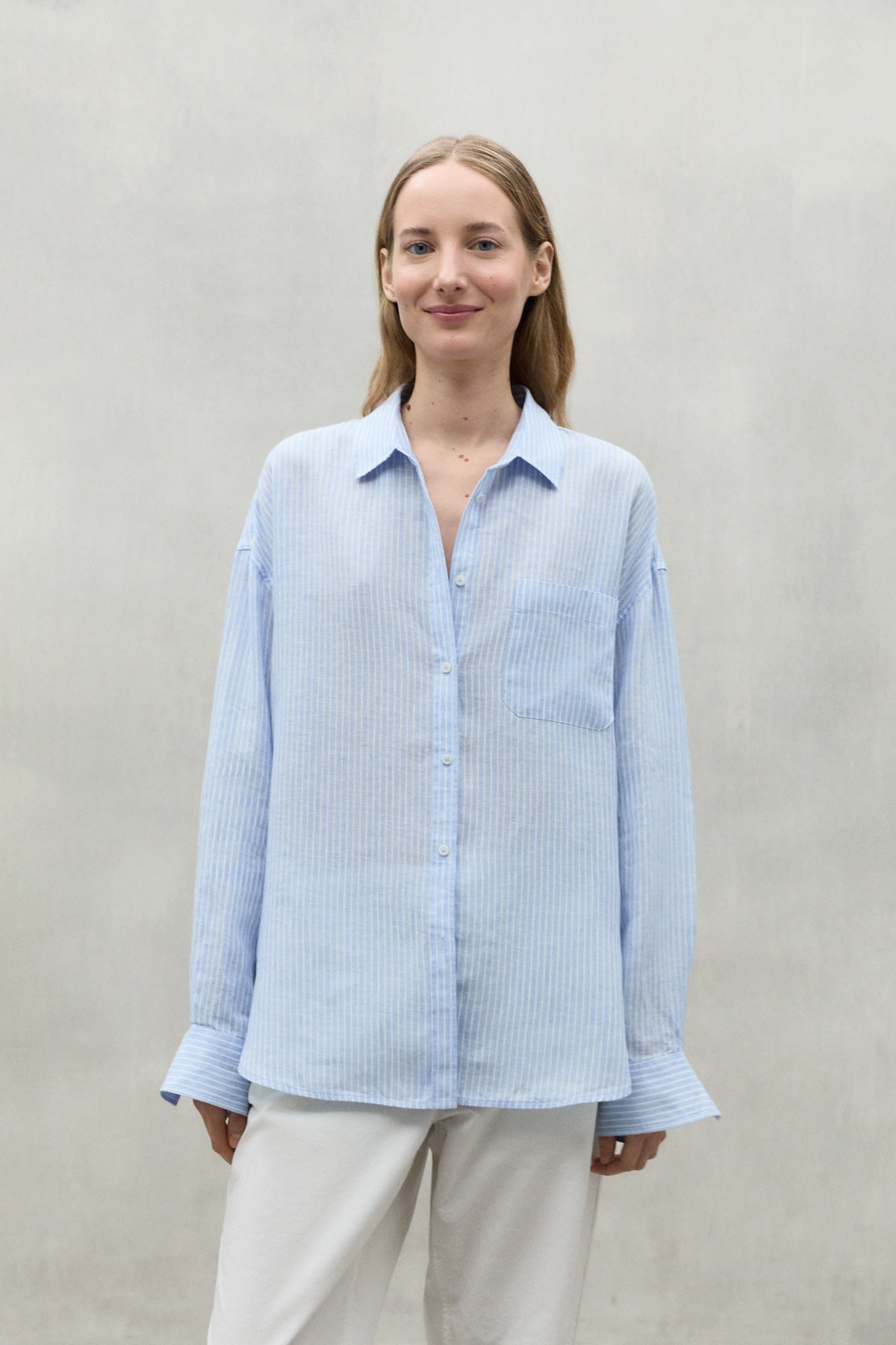 CHEMISE RAYÉE DARIA BLEUE