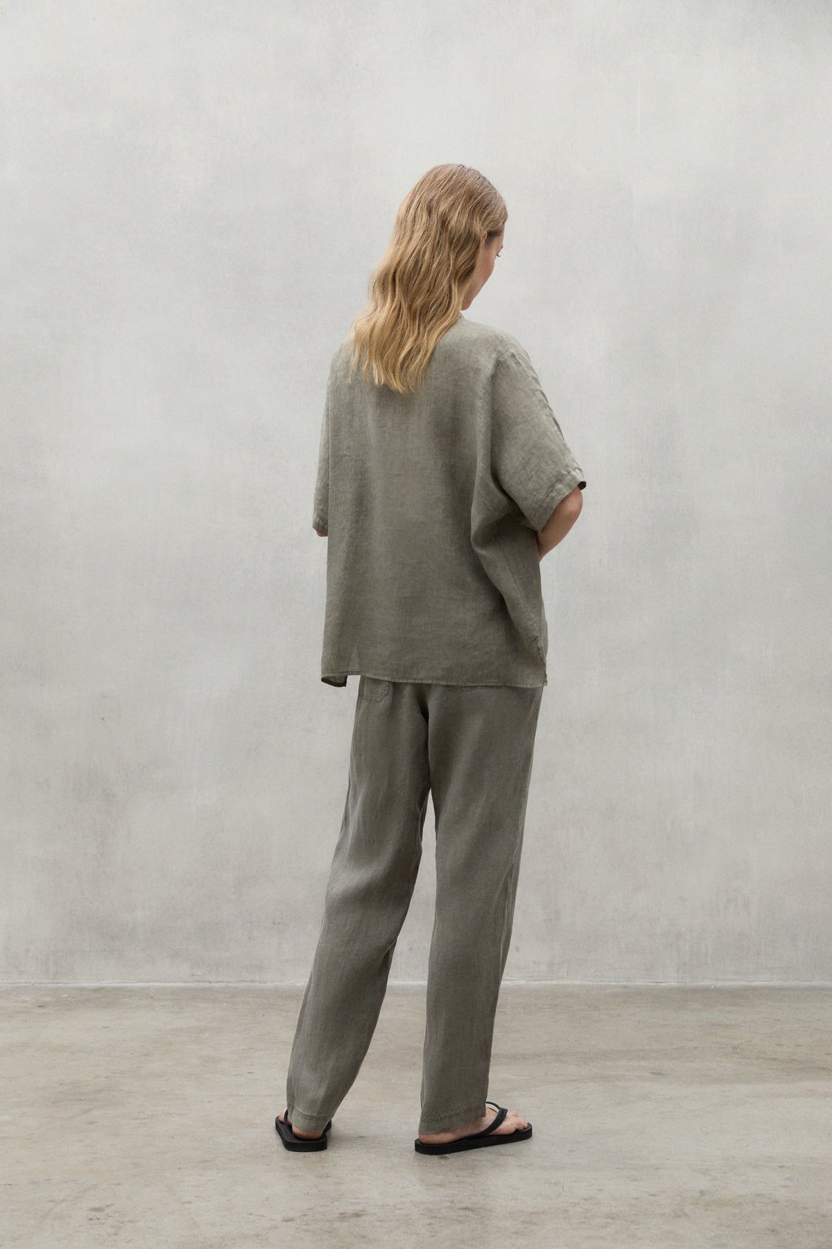 GREY MELANIA LINEN SHIRT