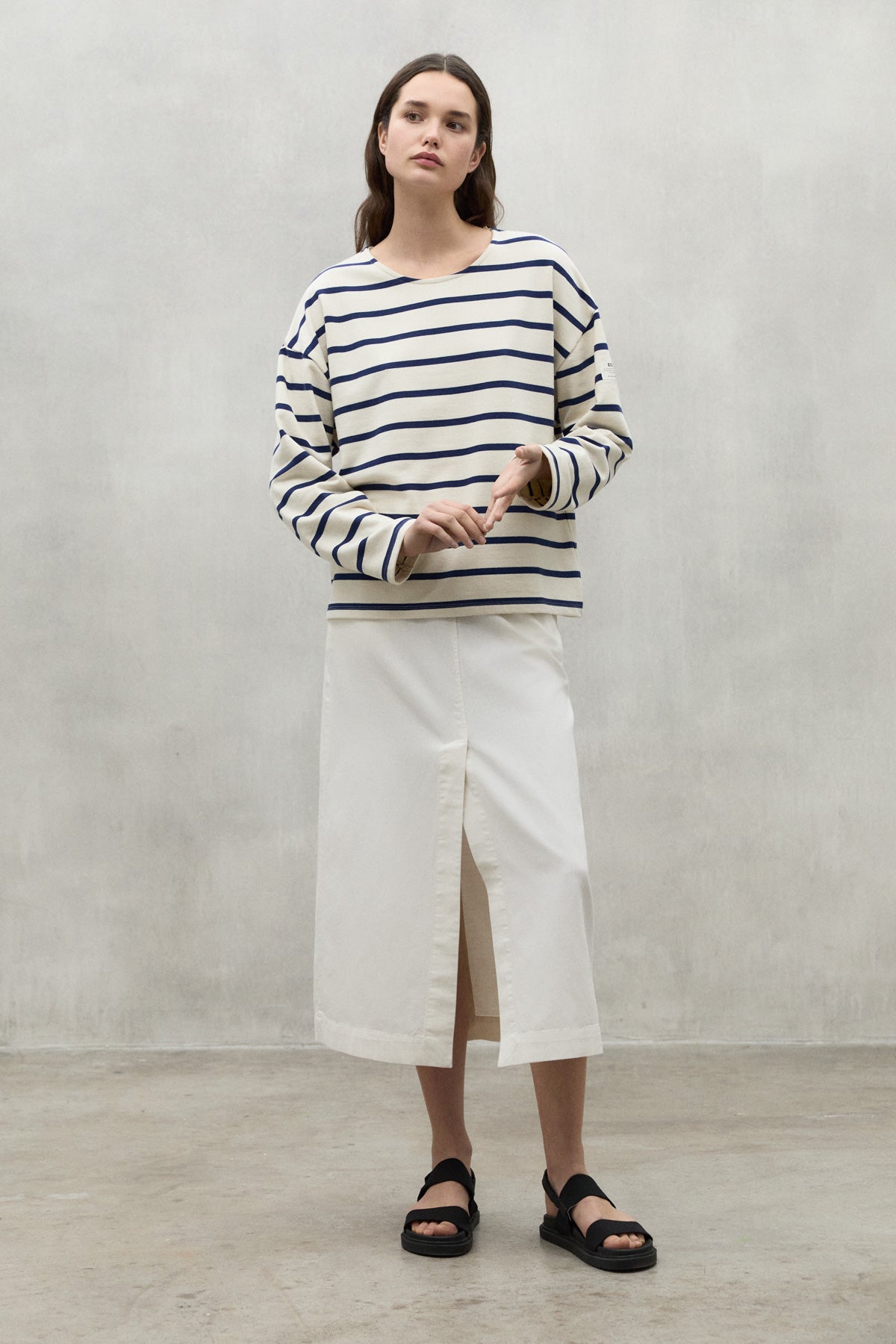 BLUE WILMA STRIPED SWEATSHIRT