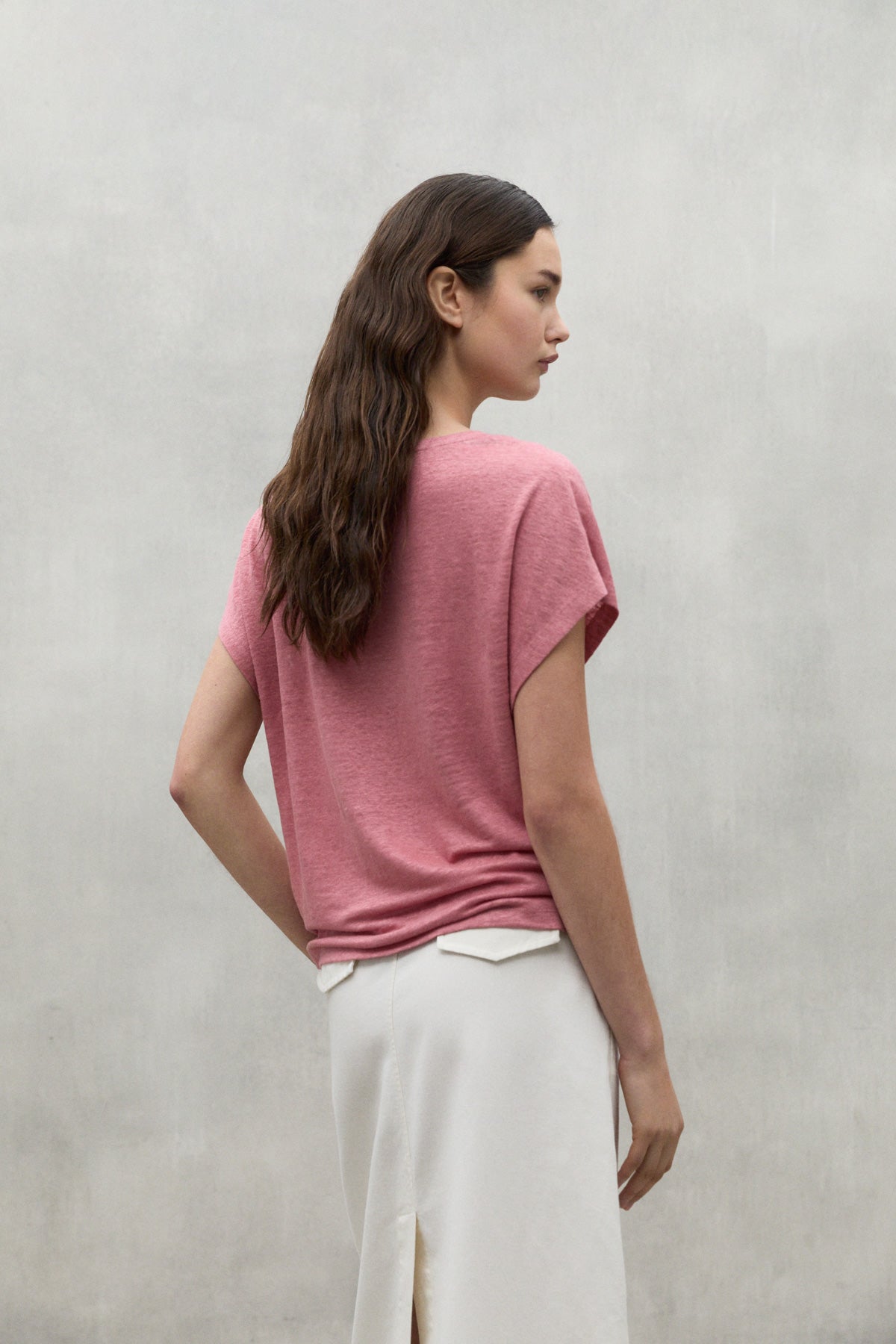 PINK ARENDAL LINEN T-SHIRT