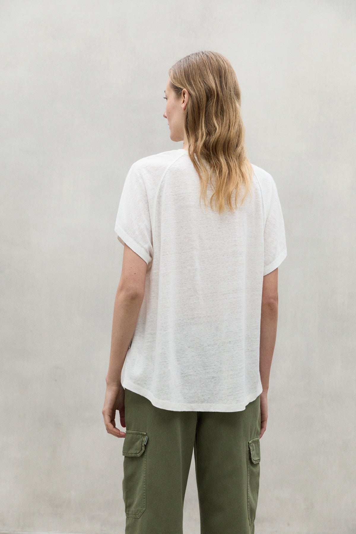 WHITE BOD LINEN T-SHIRT