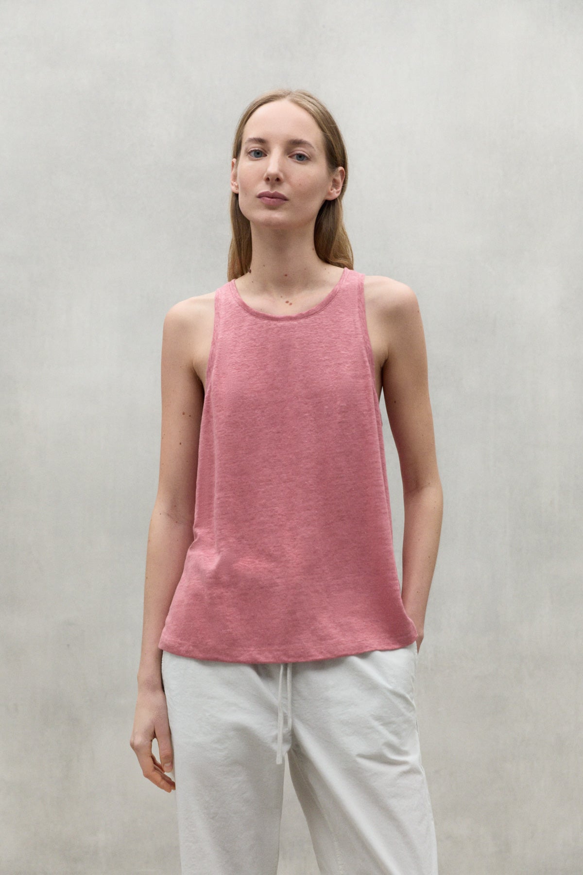 T-SHIRT DI LINO HALDEN ROSA