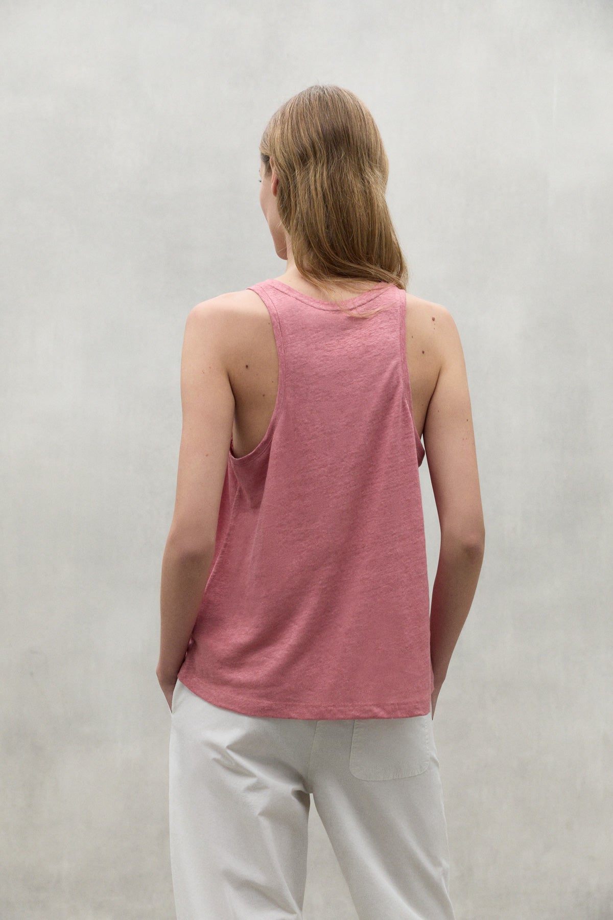 PINK HALDEN LINEN T-SHIRT