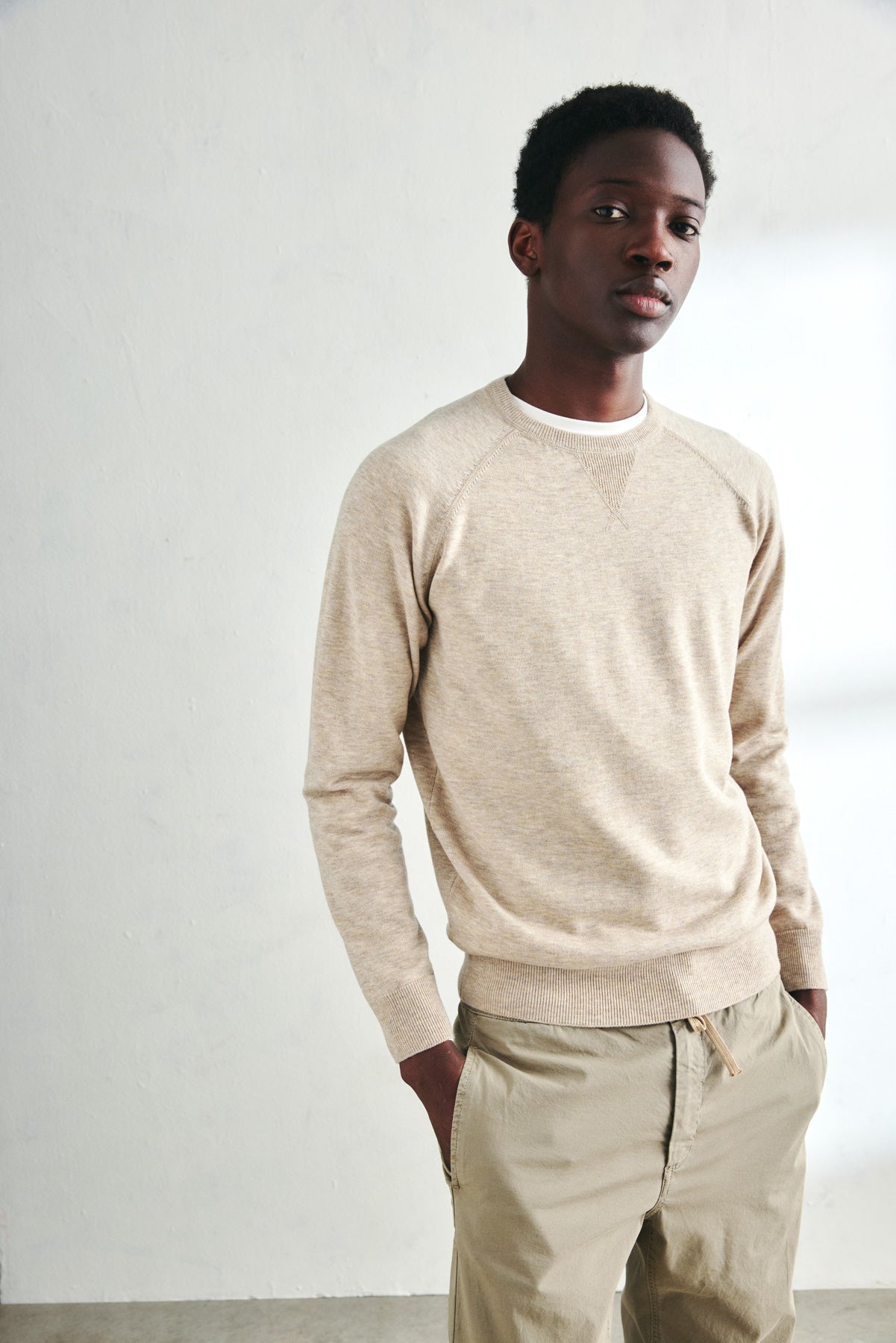 STRICKPULLOVER HIGA BEIGE