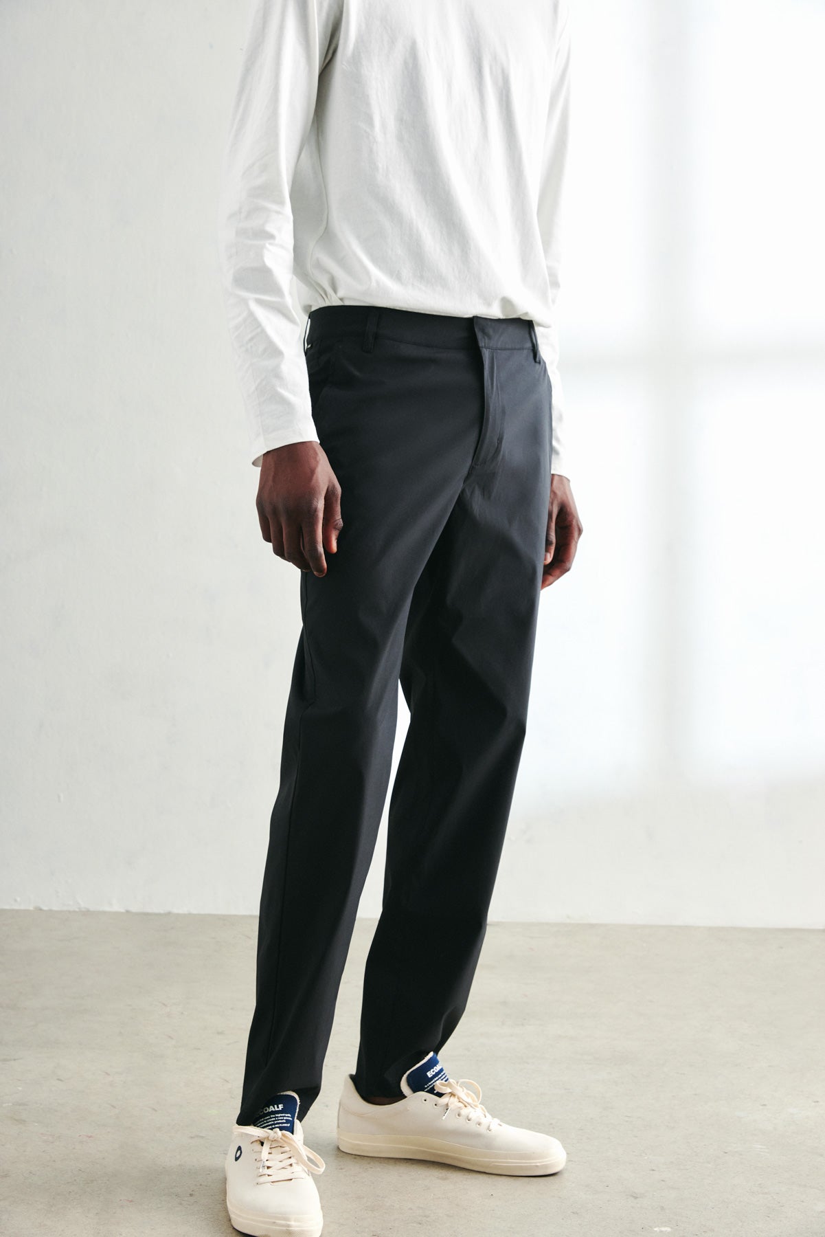 NAVY BLUE RAN TROUSERS