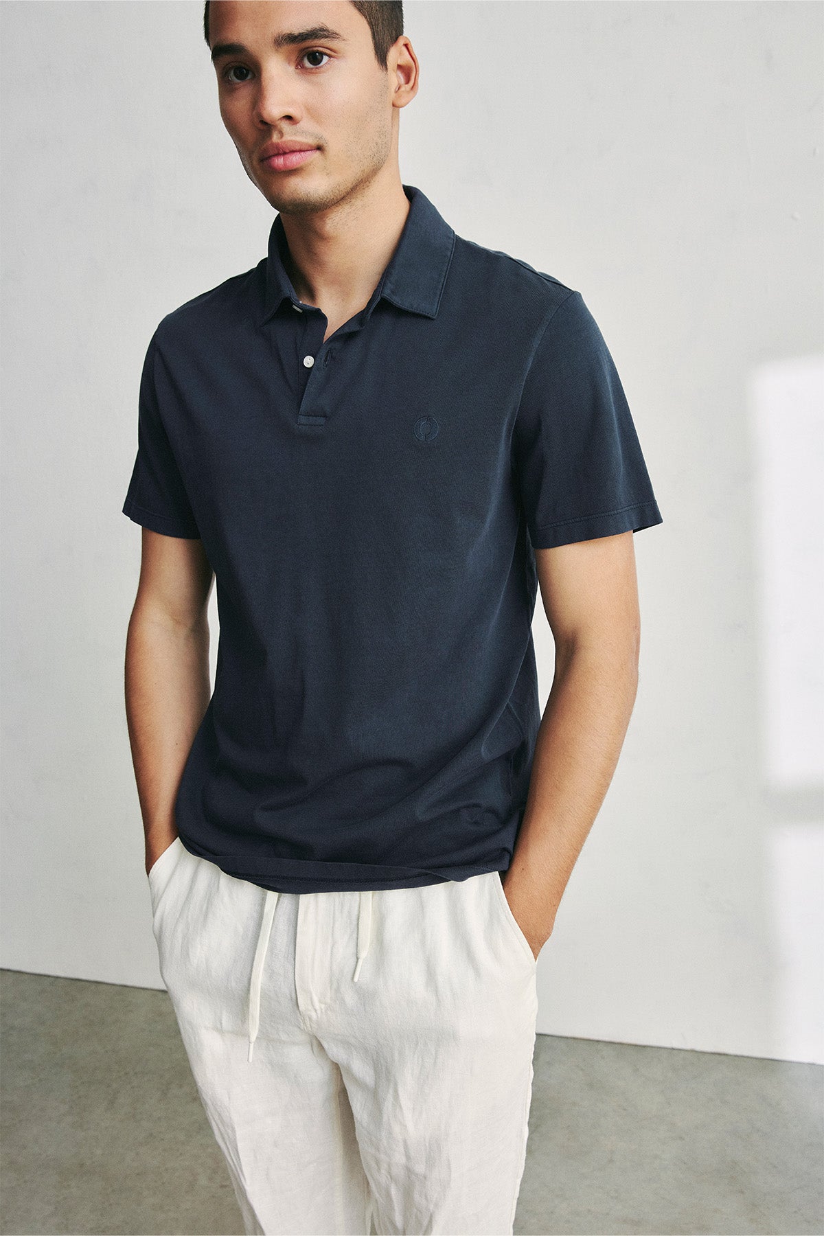 POLO EN PIQUÉ TED BLEU MARINE