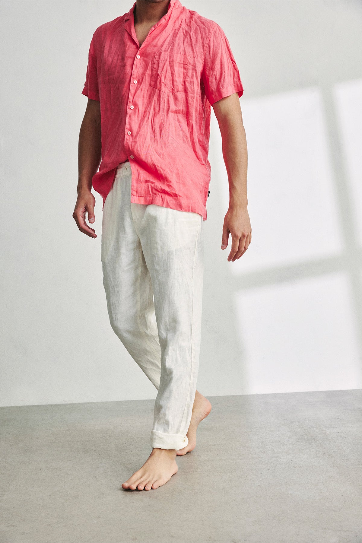 RED SUTAR LINEN SHIRT