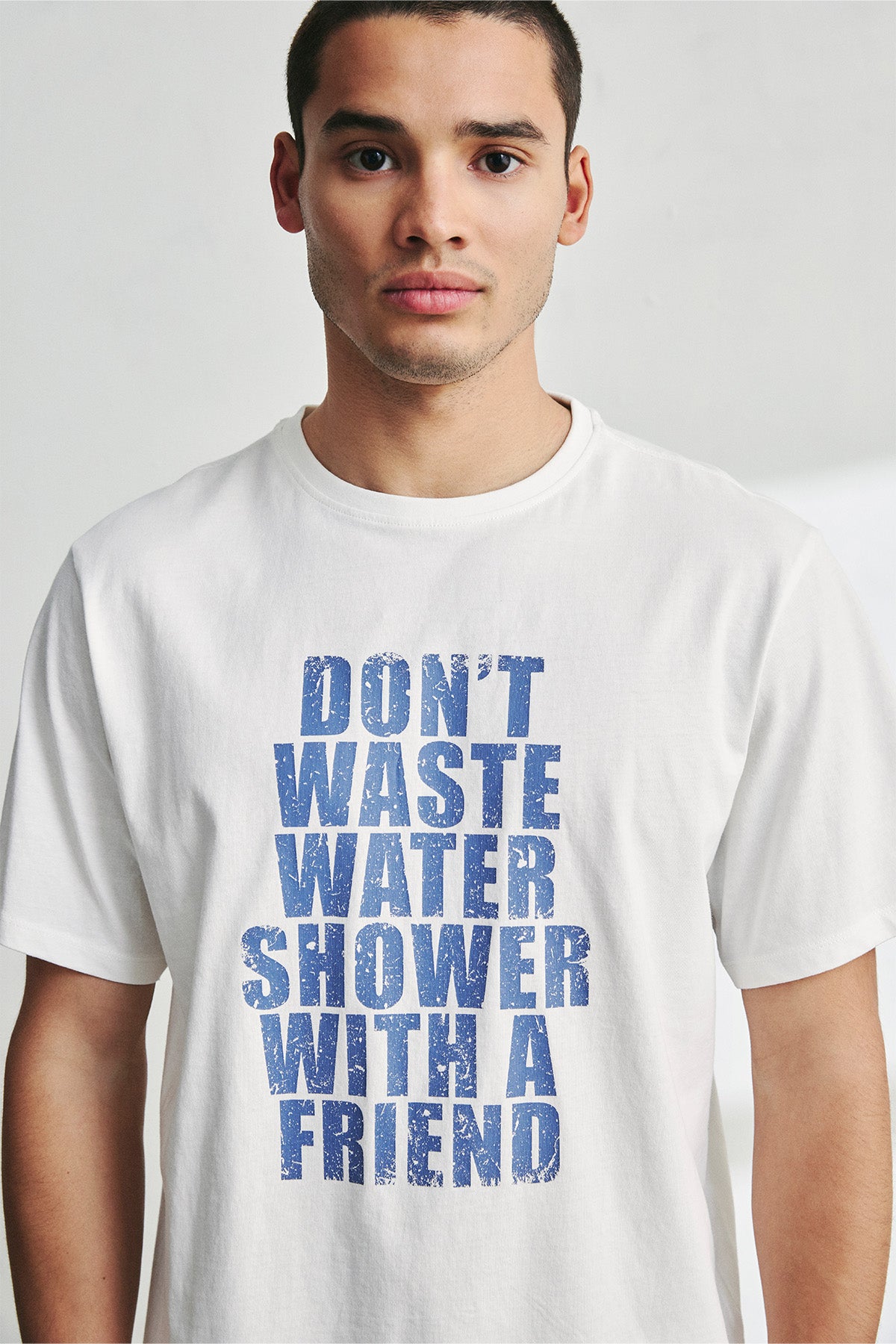 T-SHIRT WASTE BLANC