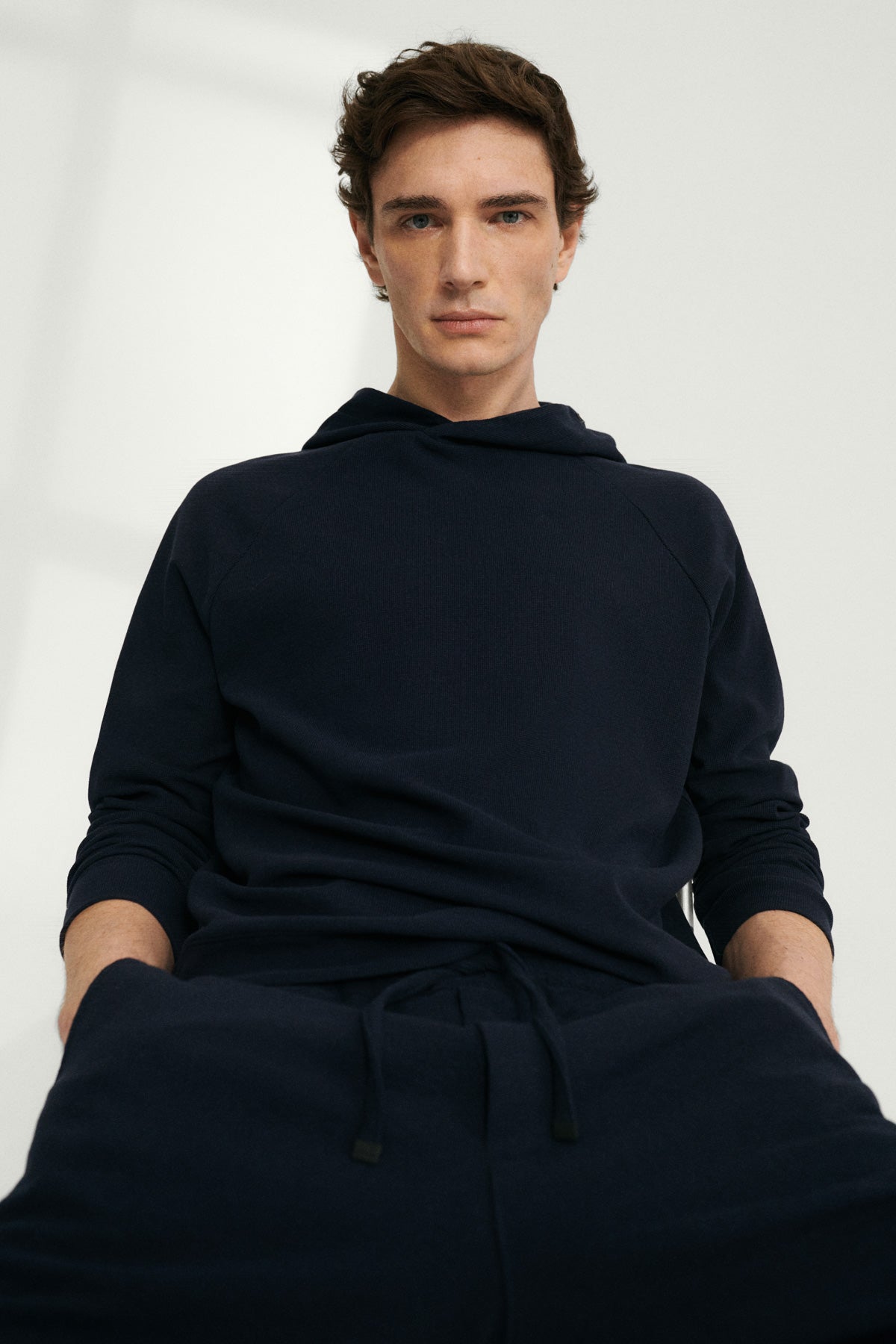 REGERO WAFFLE SWEATSHIRT DEEP NAVY