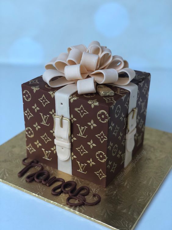 Louis Vuitton Gift Box Cake Recipes