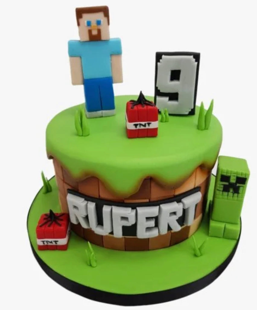 Cupcakes Minecraft pâte à sucre - Cake design 