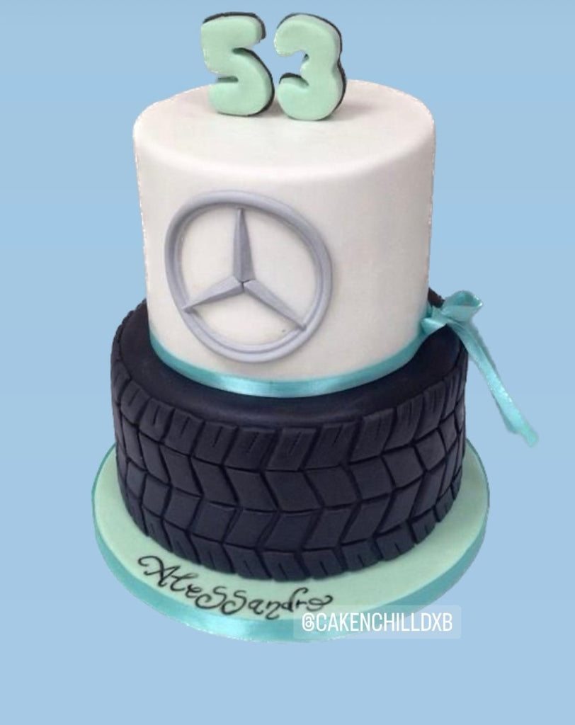 Mercedes logo cake