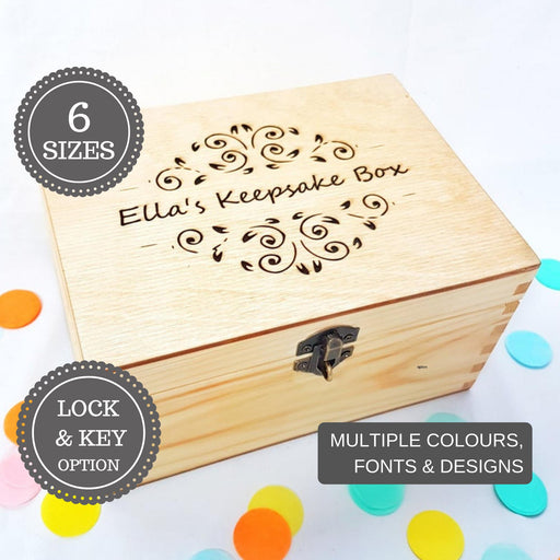 Personalised Art Supply Box I Wooden Craft Storage Organiser I A4 & La —  Make Memento