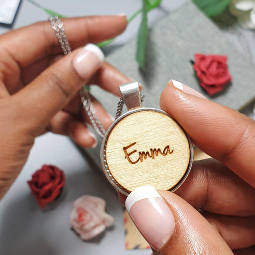 Bridesmaid Gifts Personalized Necklace Engraved Pendant Necklace Monog –  UrWeddingGifts