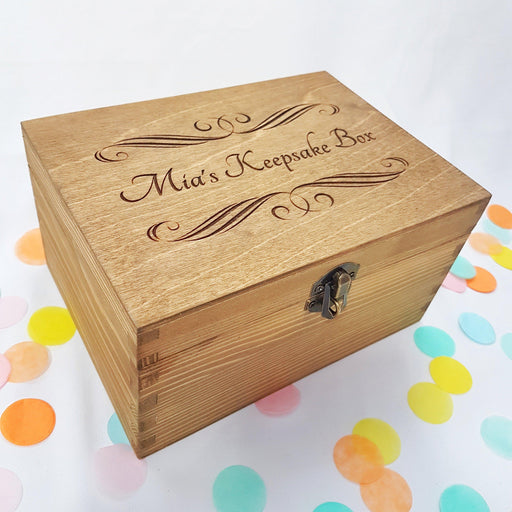 Engraved Monogram Initial Box I Small Large Wood Boxes I Make Memento