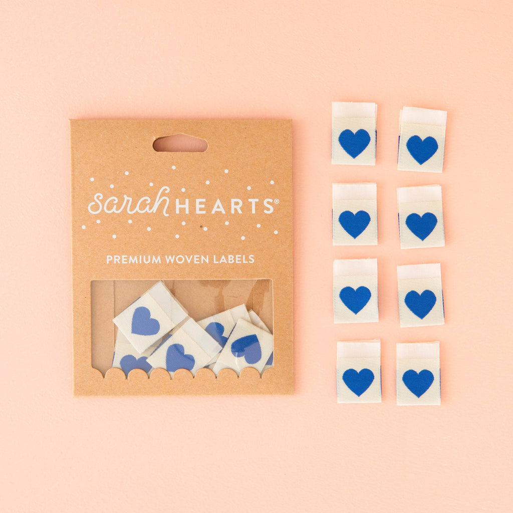 Etiquetas para prendas y accesorios de Sarah Hearts - 'Handmad
