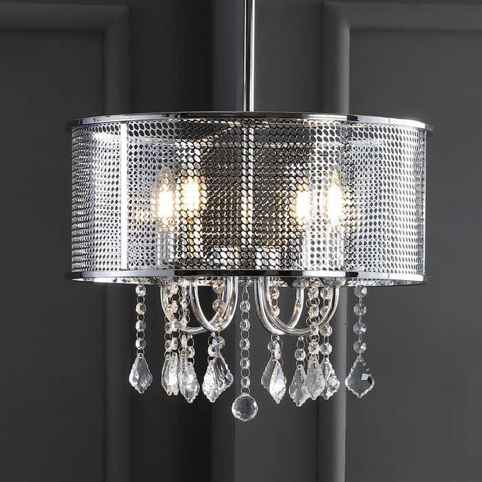 /Crystal Adjustable LED Drop Pendant Chandelier