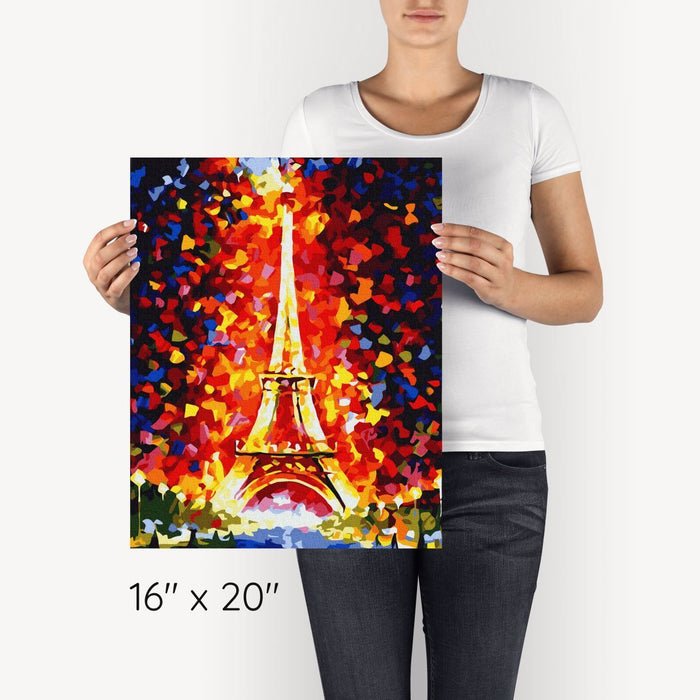 Eiffel Tower Pointillism by Paint By Numbers Shop