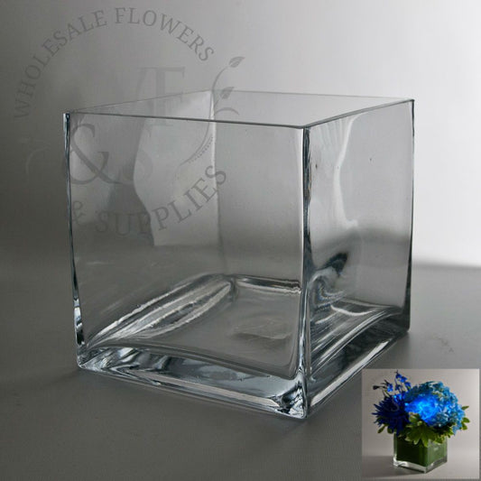 Square Glass Vase 4x4