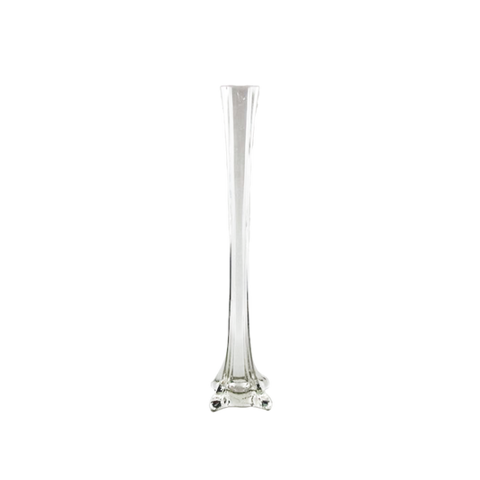 Eiffel Tower Glass Vase 24in in Clear, Black, Blue or White, Glass