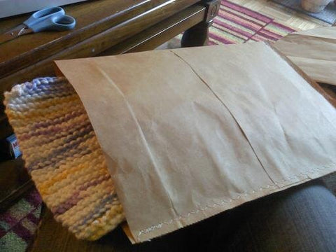 Knittedhome packing homemade brown envelope Etsy seller