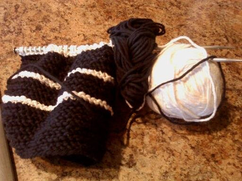 Knittedhome new black and white dishcloth set