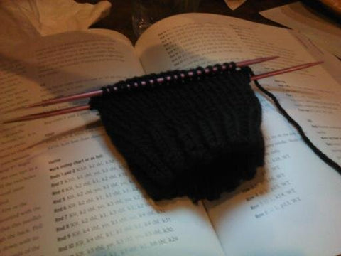 Knittedhome starting the knit sock cuff