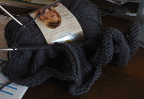 Knittedhome custom knit grey cowl 1 hour