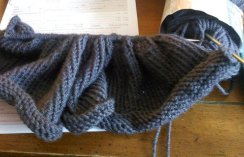 Knittedhome custom knit grey cowl 2 hour