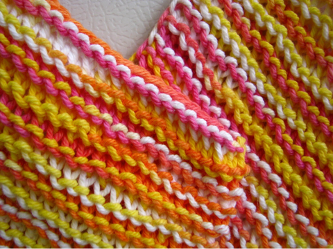 Knittedhome pink lemonade knit dishcloth