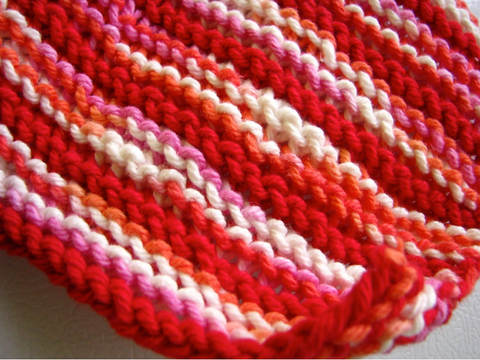 Knittedhome red velvet knit dishcloth