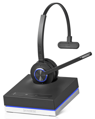 Leitner LH570 premium plus wireless headset for use with office phone and computer softphone