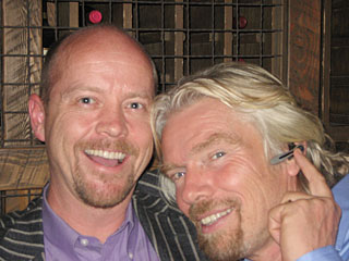 Sir Richard Branson wearing the Plantronics Voyager 510