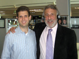 George Zimmer with Ethan Allison wearing the Plantronics CS361N headset