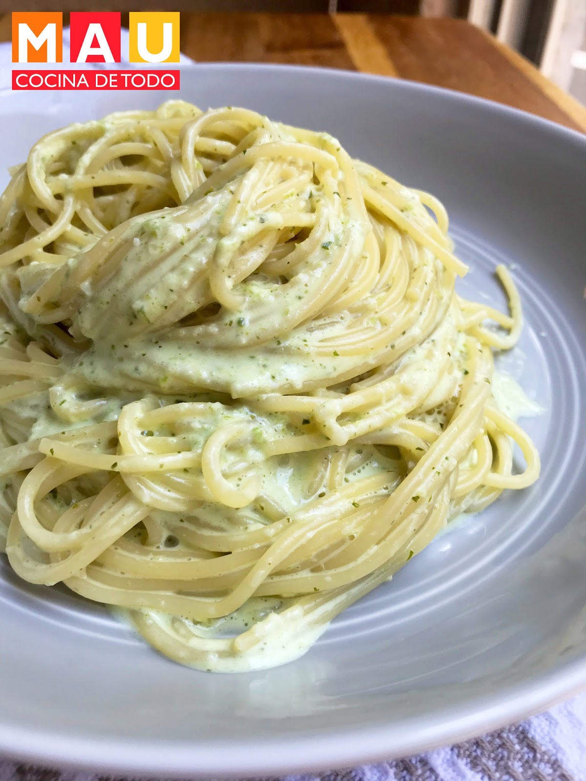 Espagueti Verde/Poblano - Mau Cocina de todo