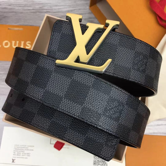 Louis Vuitton® LV Initiales 40MM Matte Black Belt Grey. Size 110 Cm in 2023