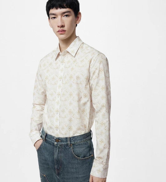 Monogram Pointelle Cotton Short-sleeved Shirt - Louis Vuitton ® nel 2023