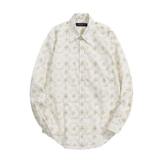 Louis Vuitton LV by The Pool Monogram Fil Coup√ Shirt, White, 42