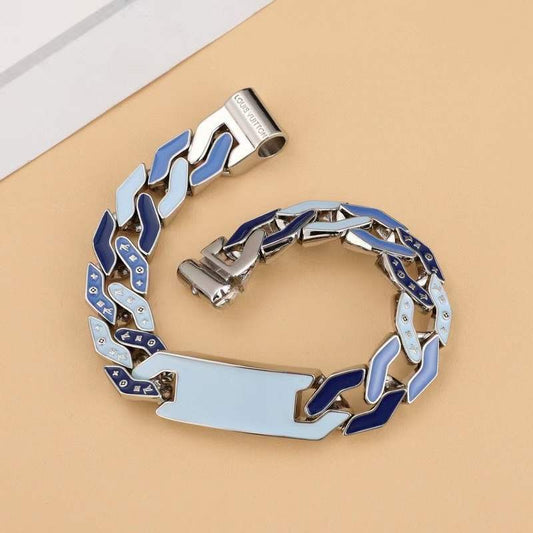 Louis Vuitton LV x YK Paradise Chain Necklace Blue Metal