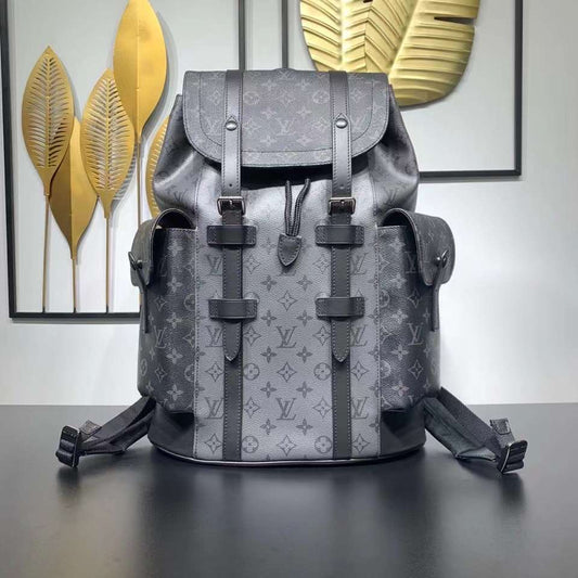 Louis Vuitton Armand Backpack In Black Monogram Seal Leather