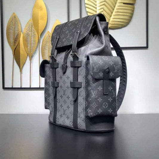 LOUIS VUITTON Taurillon Armand Initials Backpack Navy 1196169