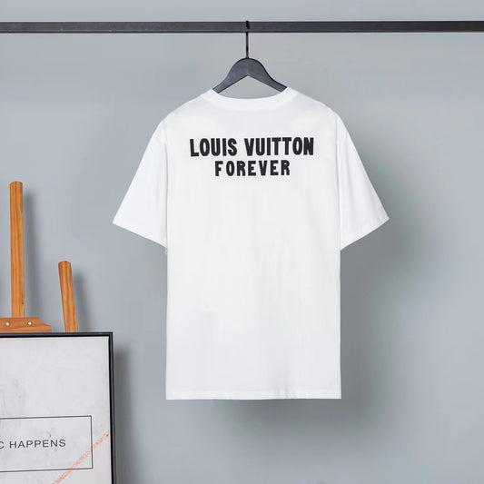 Louis Vuitton Graphic Cotton Short-sleeved T-Shirt Oil. Size M0