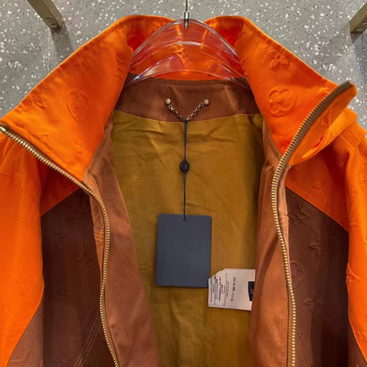 Louis Vuitton Mens 52 Monogram Patchwork Denim Hoodie Zip Jacket 3L02