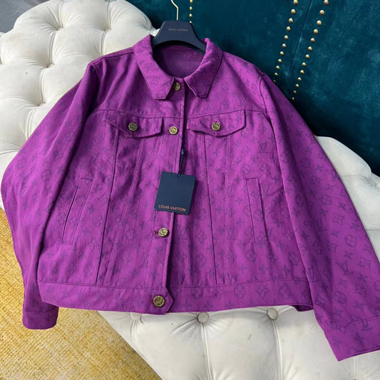 Louis Vuitton Multicolor Tulle monogram denim jacket