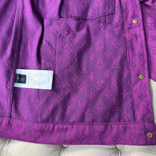 Louis Vuitton Multicolor Tulle Denim Monogram Jacket
