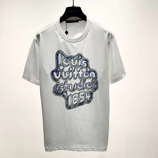 Louis Vuitton T-Shirt Con Iniziali LV IMPRESSE, White, Xs